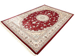 5x8 Red and Ivory Turkish Antep Rug