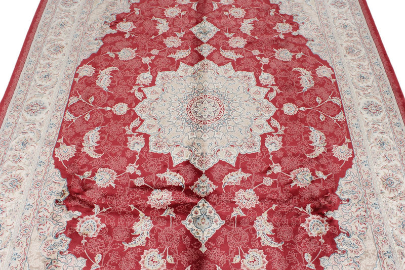 5x8 Red and Ivory Turkish Antep Rug