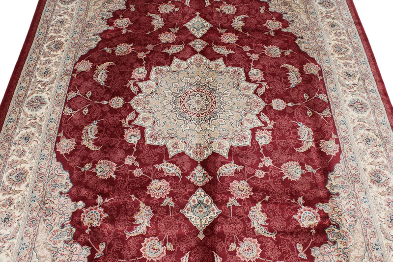 5x8 Red and Ivory Turkish Antep Rug