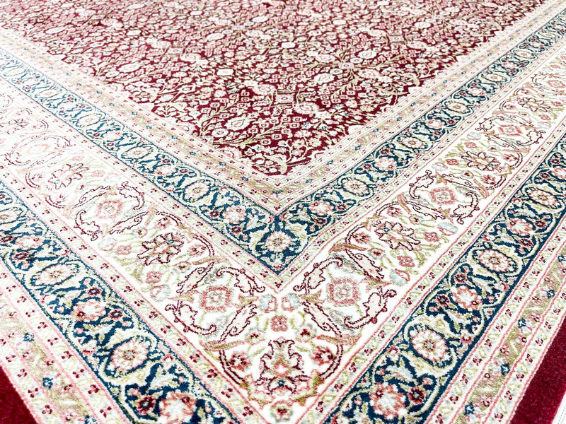 5x8 Red and Ivory Turkish Antep Rug