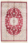 5x8 Red and Ivory Turkish Antep Rug