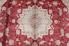 5x8 Red and Ivory Turkish Antep Rug