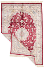 5x8 Red and Ivory Turkish Antep Rug