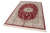 5x8 Red and Ivory Turkish Antep Rug