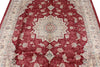 5x8 Red and Ivory Turkish Antep Rug