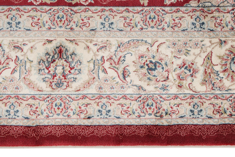 5x8 Red and Ivory Turkish Antep Rug