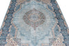 5x8 Blue and Blue Turkish Antep Rug