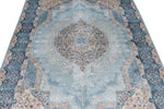 5x8 Blue and Blue Turkish Antep Rug