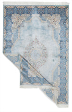 5x8 Blue and Blue Turkish Antep Rug