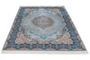 5x8 Blue and Blue Turkish Antep Rug