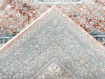 8x10 Rust and Blue Turkish Antep Rug