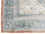 8x10 Rust and Blue Turkish Antep Rug