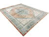 8x10 Rust and Blue Turkish Antep Rug