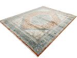 8x10 Rust and Blue Turkish Antep Rug