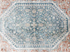 8x10 Rust and Blue Turkish Antep Rug