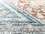 8x10 Rust and Blue Turkish Antep Rug