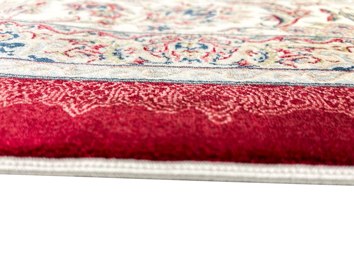 4x6 Red and Ivory Turkish Antep Rug