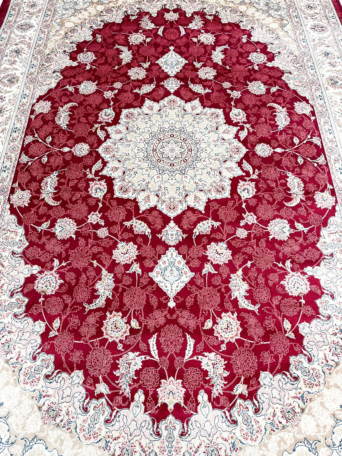 4x6 Red and Ivory Turkish Antep Rug