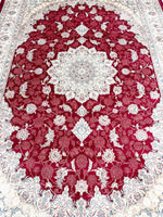 4x6 Red and Ivory Turkish Antep Rug