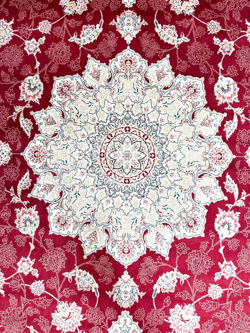 4x6 Red and Ivory Turkish Antep Rug