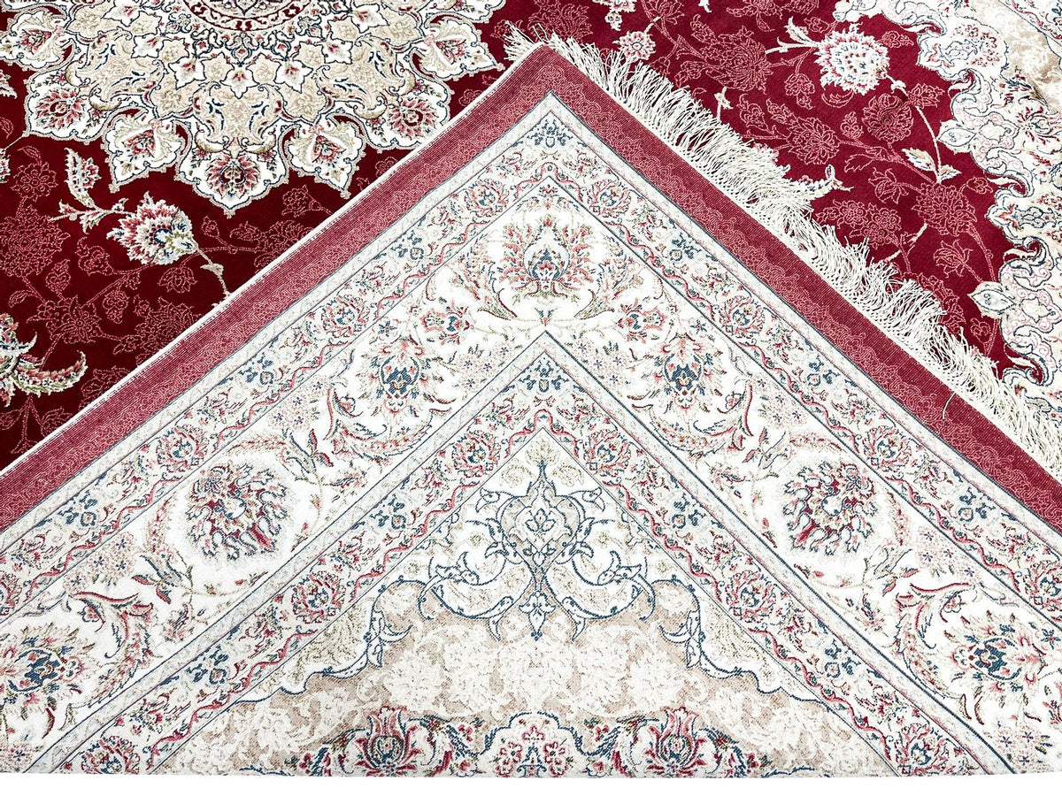 4x6 Red and Ivory Turkish Antep Rug