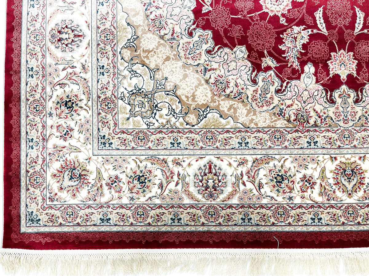 4x6 Red and Ivory Turkish Antep Rug