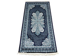 3x5 Navy and Ivory Turkish Antep Rug