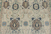 5x7 Ivory and Green Turkish Oushak Rug