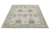 5x7 Ivory and Green Turkish Oushak Rug