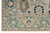 5x7 Ivory and Green Turkish Oushak Rug