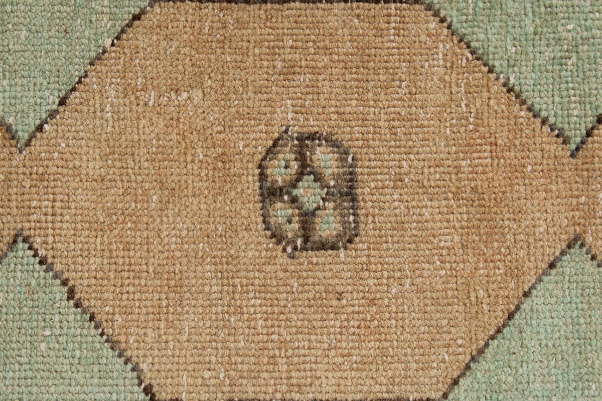 4x13 Ivory and Brown Turkish Tribal Runner