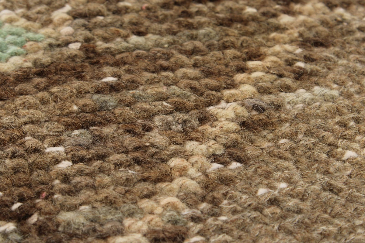 4x13 Ivory and Brown Turkish Tribal Runner
