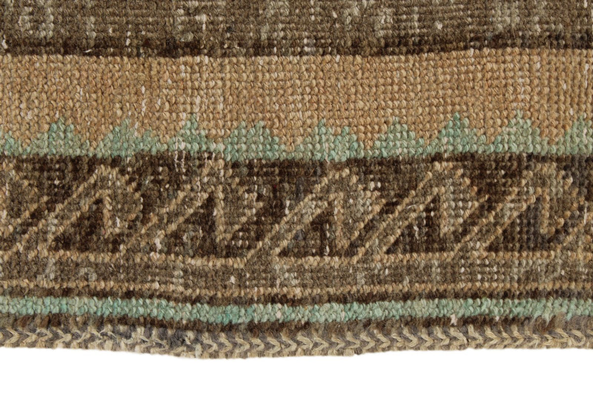 4x13 Ivory and Brown Turkish Tribal Runner