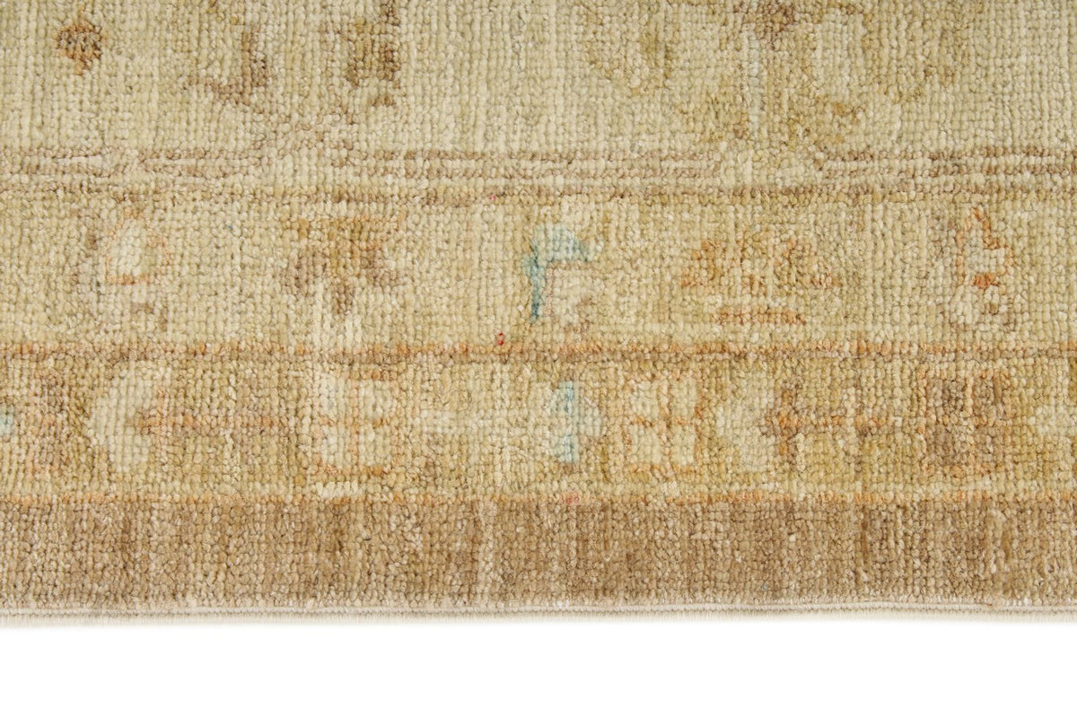 8x9 Light Brown and Ivory Turkish Oushak Rug