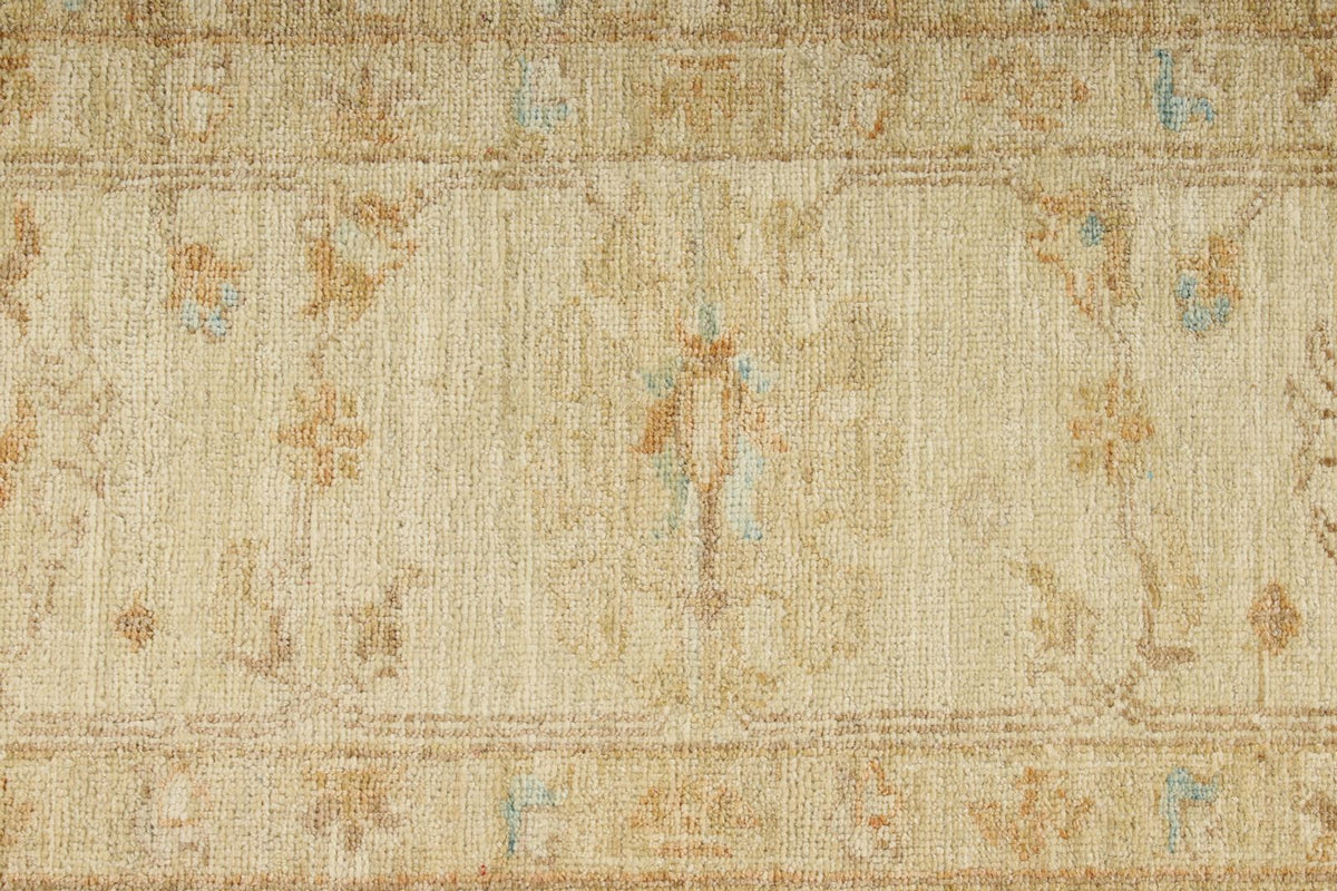 8x9 Light Brown and Ivory Turkish Oushak Rug