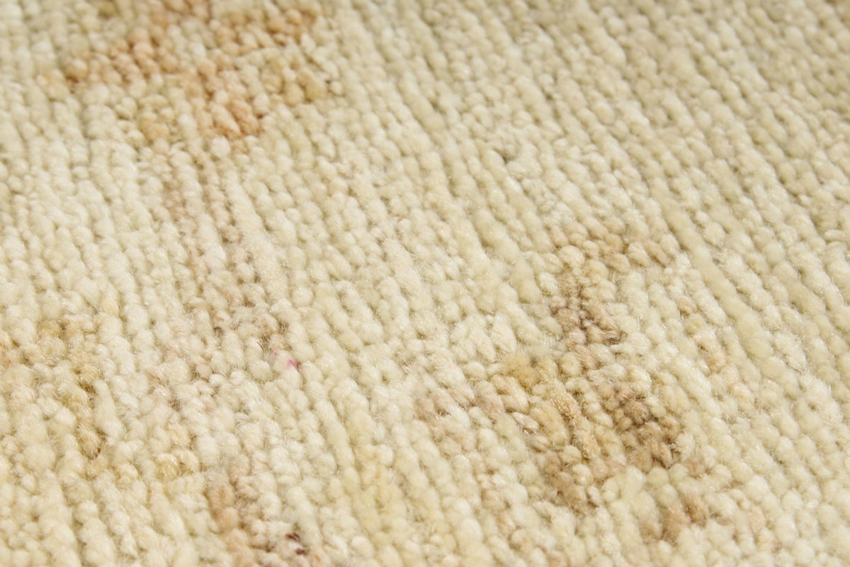 8x9 Light Brown and Ivory Turkish Oushak Rug