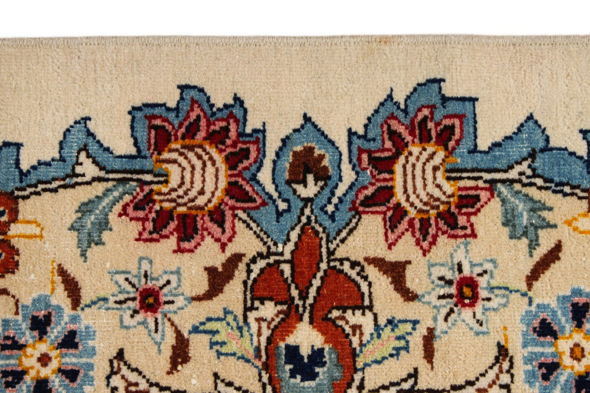 11x14 Ivory and Multicolor Turkish Traditional Rug