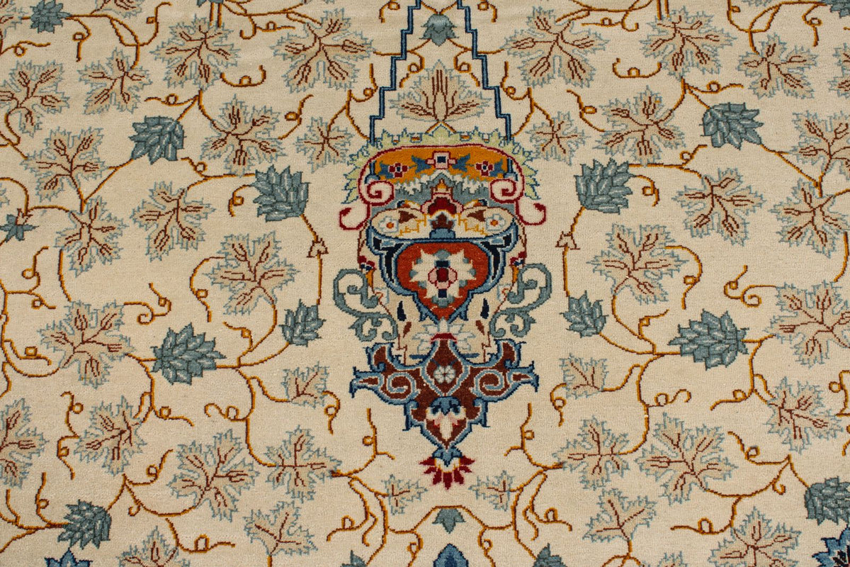 11x14 Ivory and Multicolor Turkish Traditional Rug