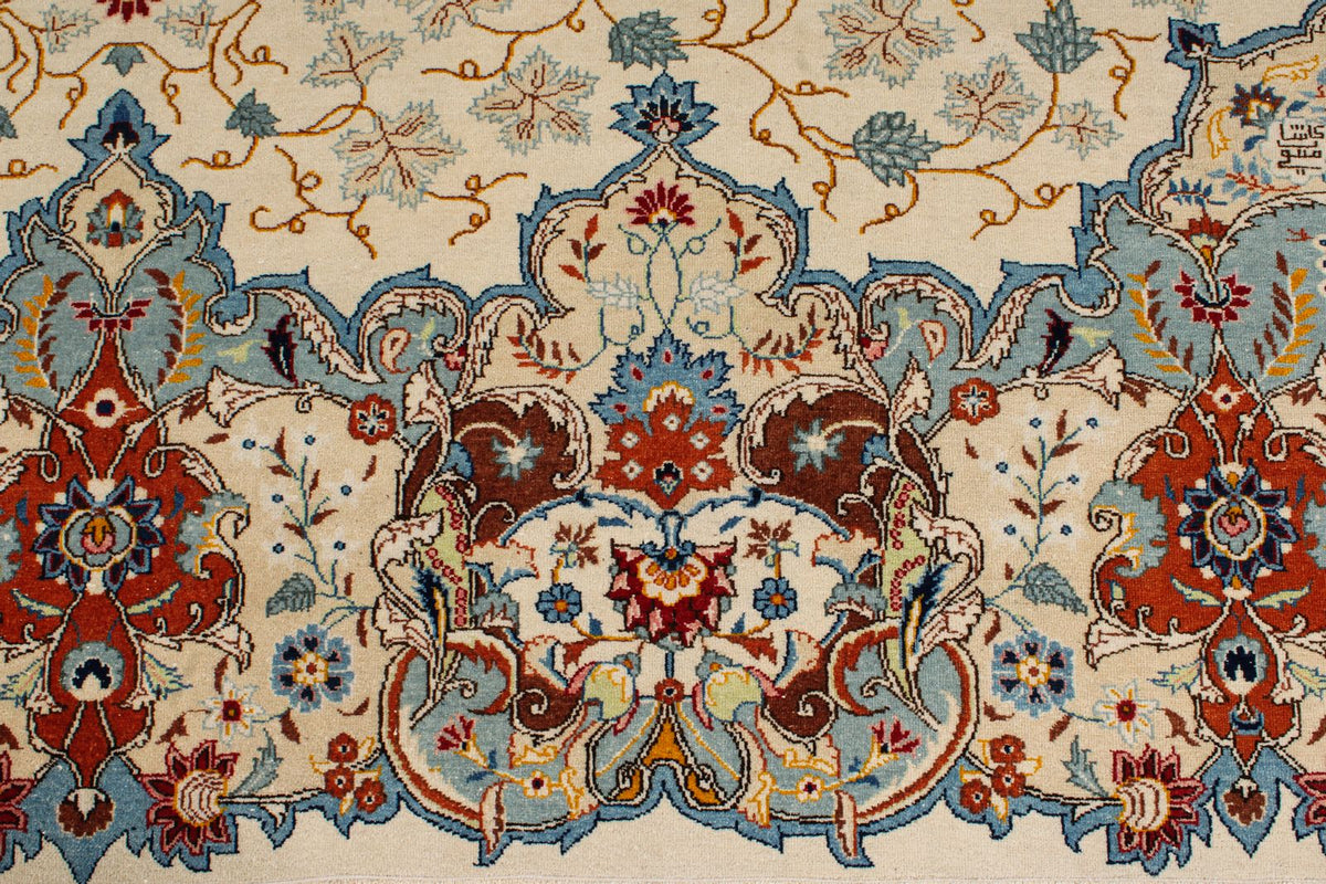 11x14 Ivory and Multicolor Turkish Traditional Rug