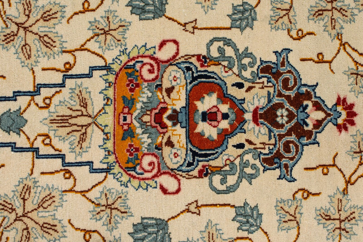 11x14 Ivory and Multicolor Turkish Traditional Rug