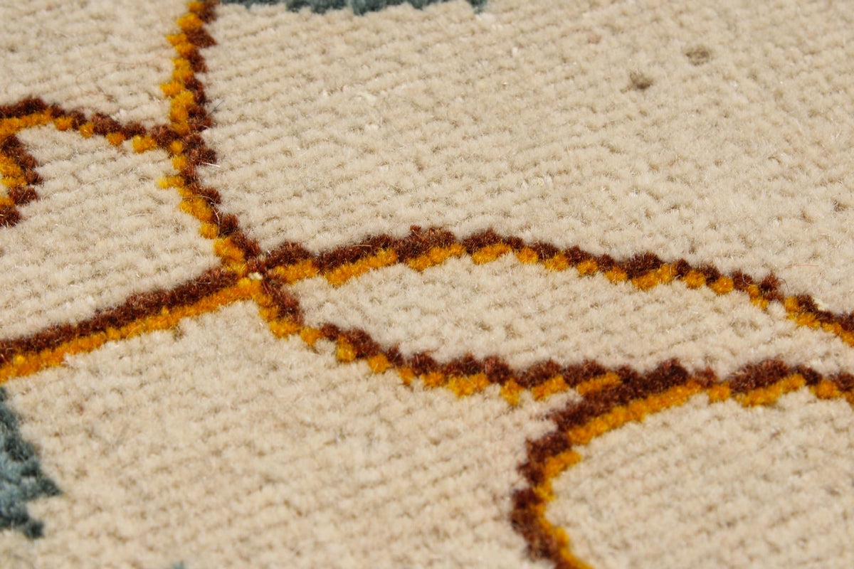 11x14 Ivory and Multicolor Turkish Traditional Rug