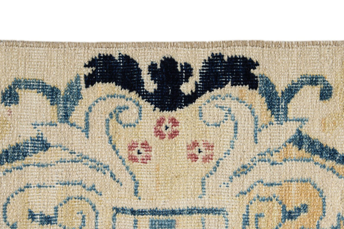 8x10 Ivory and Light Blue Turkish Traditional Rug