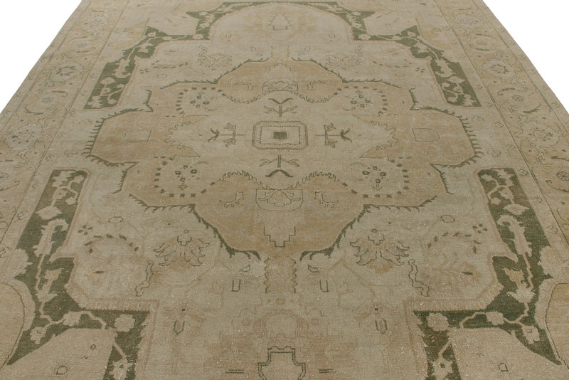 9x12 Ivory and Green Anatolian Persian Rug