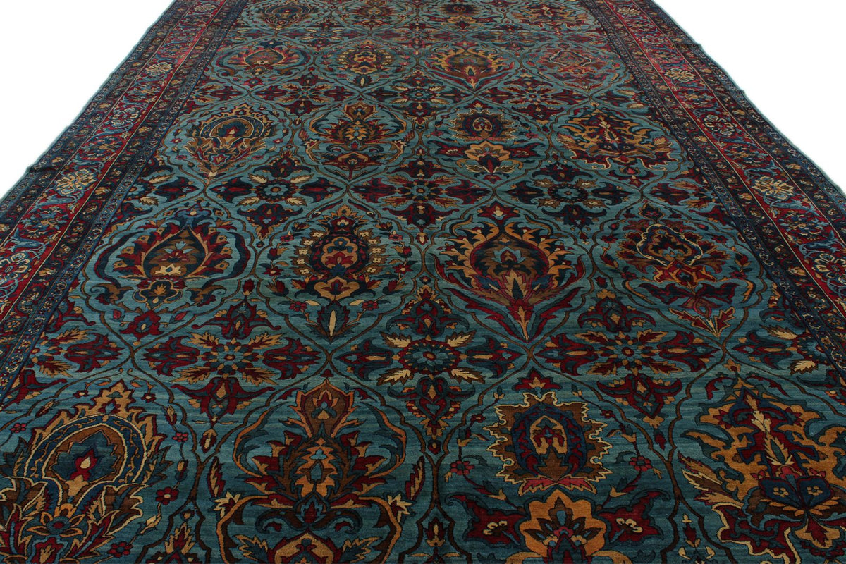 11x22 Blue and Red Persian Runner