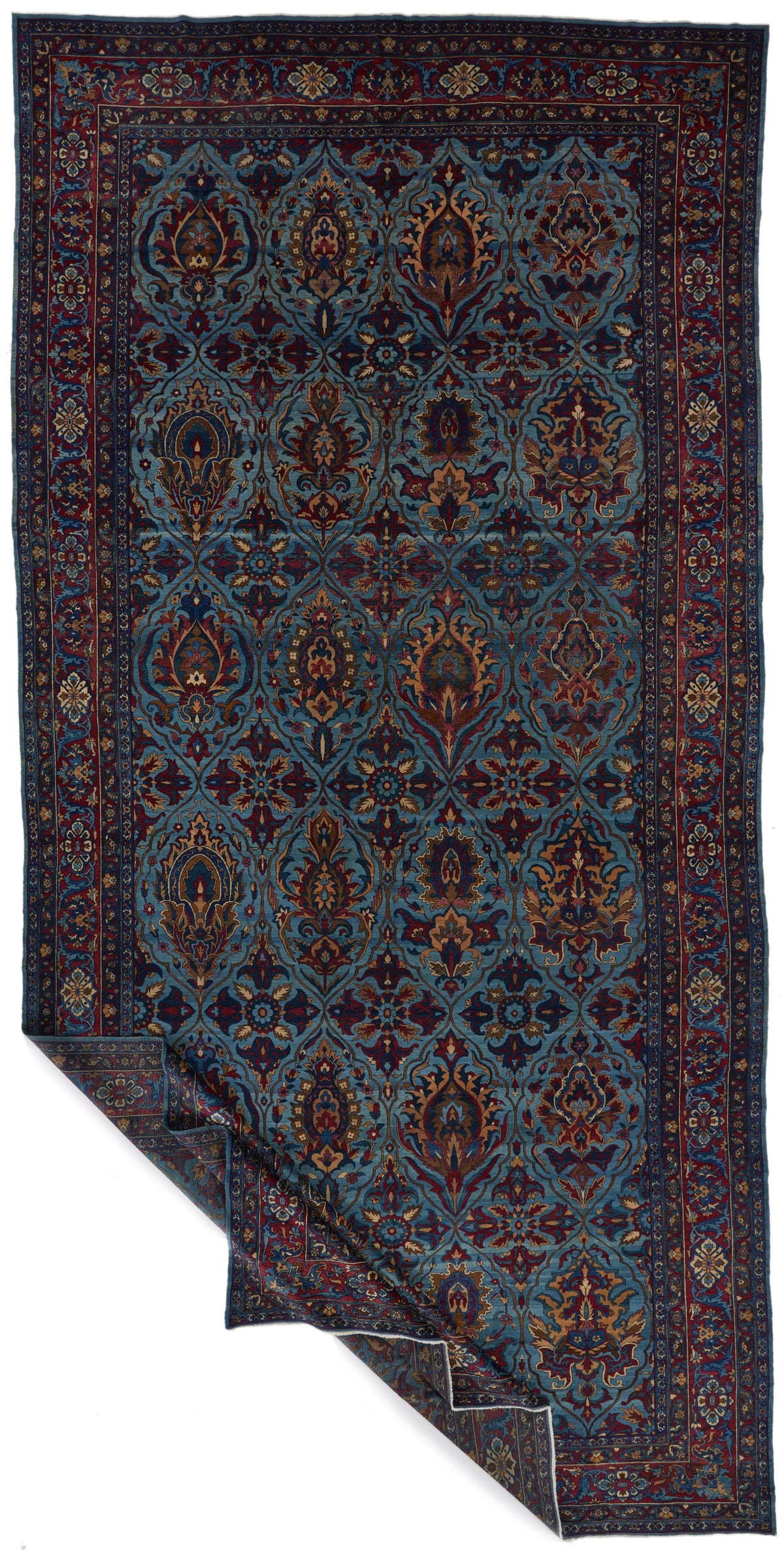 11x22 Blue and Red Persian Runner