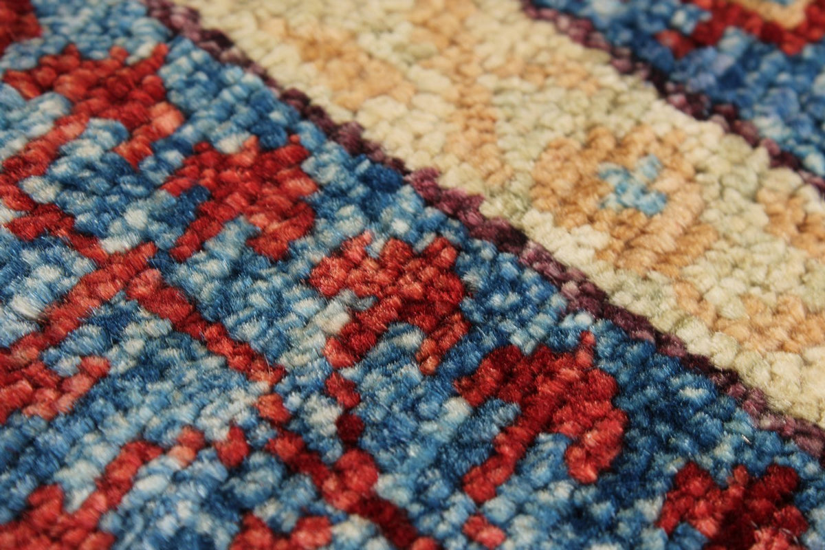 5x7 Navy and Multıcolor Turkish Tribal Rug
