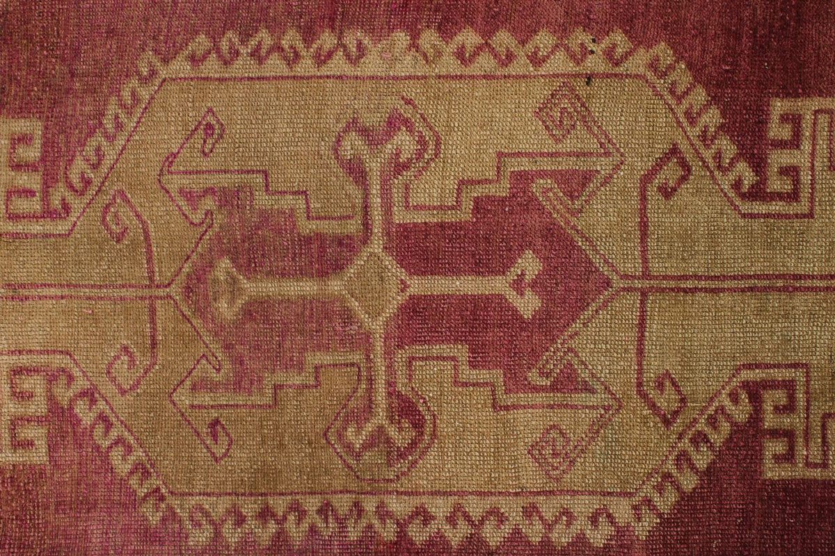 3x12 Burgundy and Green Turkish Tribal Runner