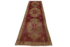 3x12 Burgundy and Green Turkish Tribal Runner