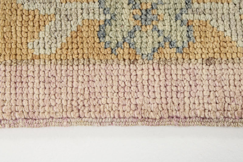 9x13 Pink and Ivory Turkish Oushak Rug