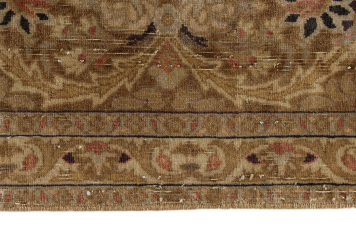9x10 Brown and Brown Turkish Oushak Rug
